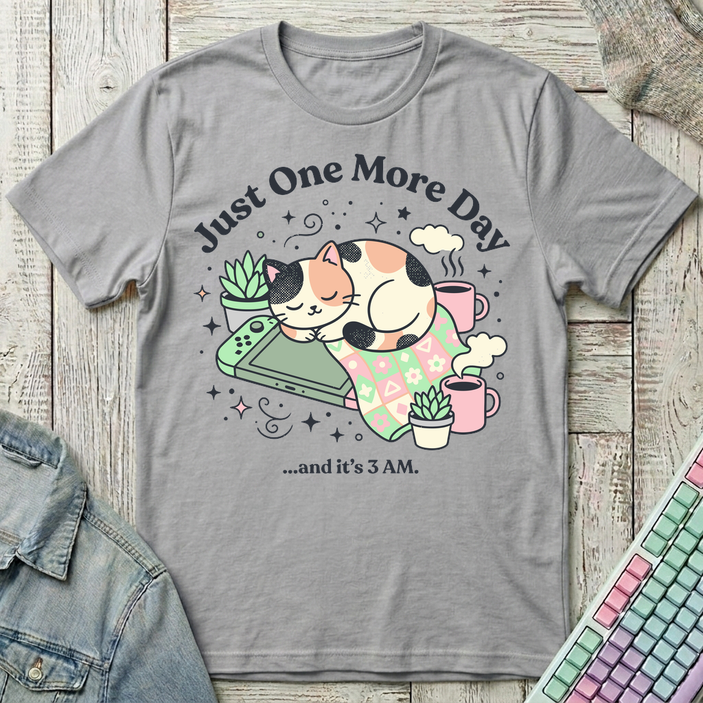 Cozy Gaming at 3AM T-Shirt - Cozy Gaming at 3AM_sport_grey