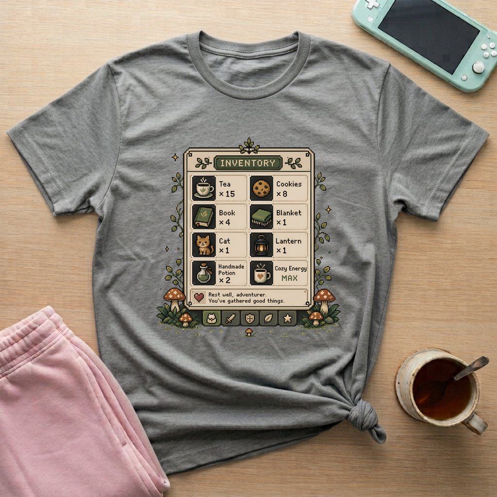Cozy Inventory T-Shirt - Cozy Inventory_graphite_heather