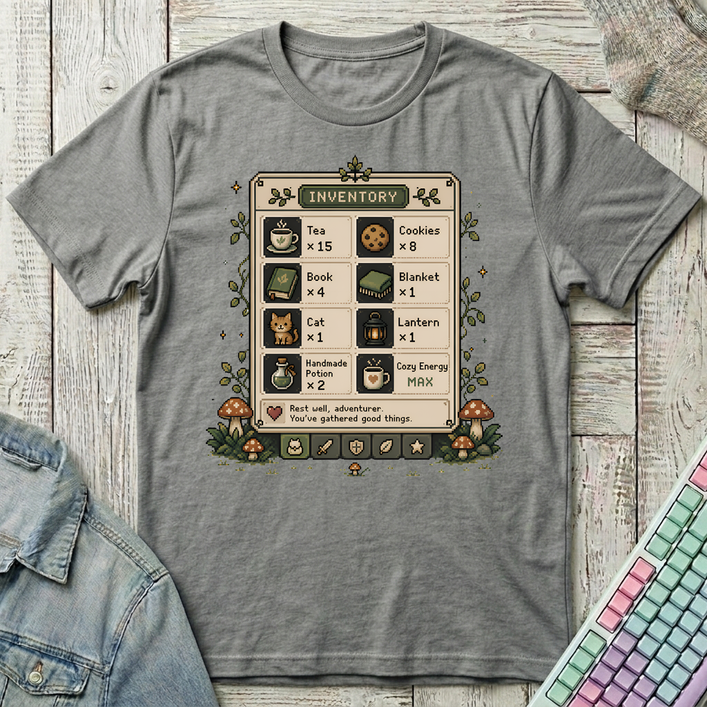 Cozy Inventory T-Shirt - Cozy Inventory_graphite_heather