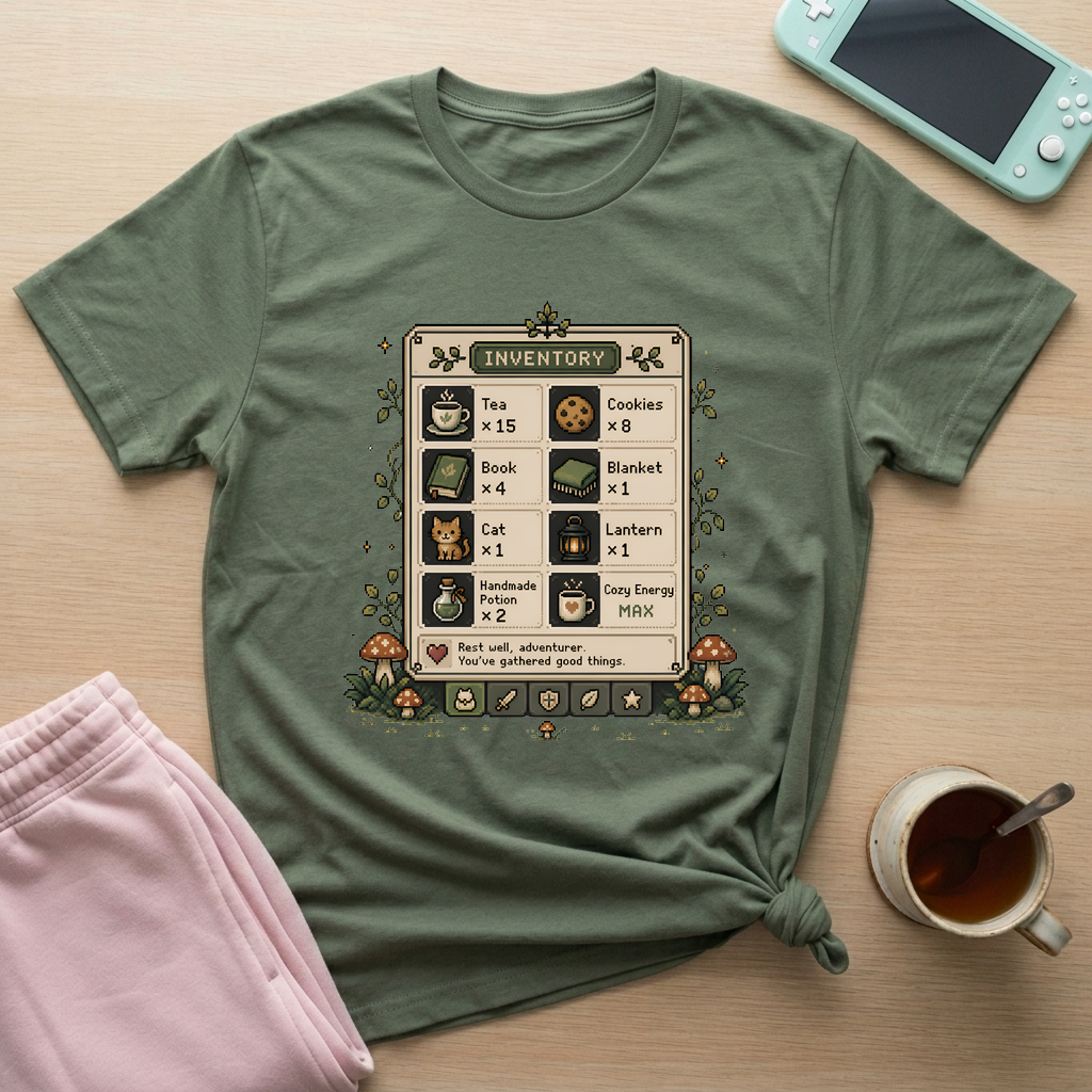 Cozy Inventory T-Shirt - Cozy Inventory_military_green