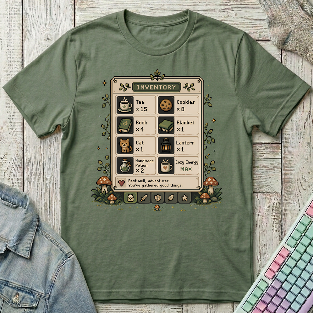 Cozy Inventory T-Shirt - Cozy Inventory_military_green