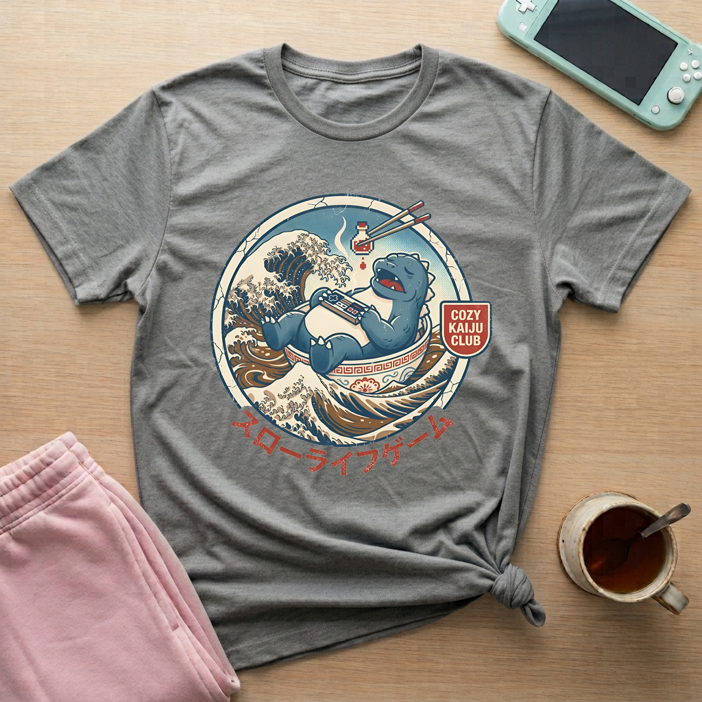 Cozy Kaiju Club T-Shirt - Cozy Kaiju Club_graphite_heather