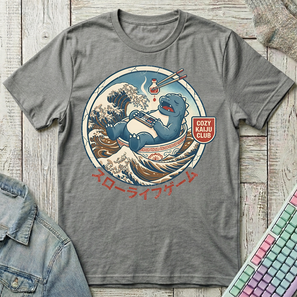 Cozy Kaiju Club T-Shirt - Cozy Kaiju Club_graphite_heather
