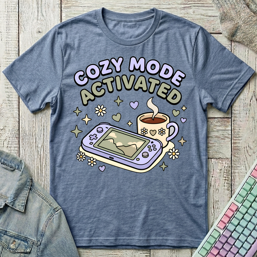 Cozy Mode Activated T-Shirt - Cozy Mode Activated_heather_indigo