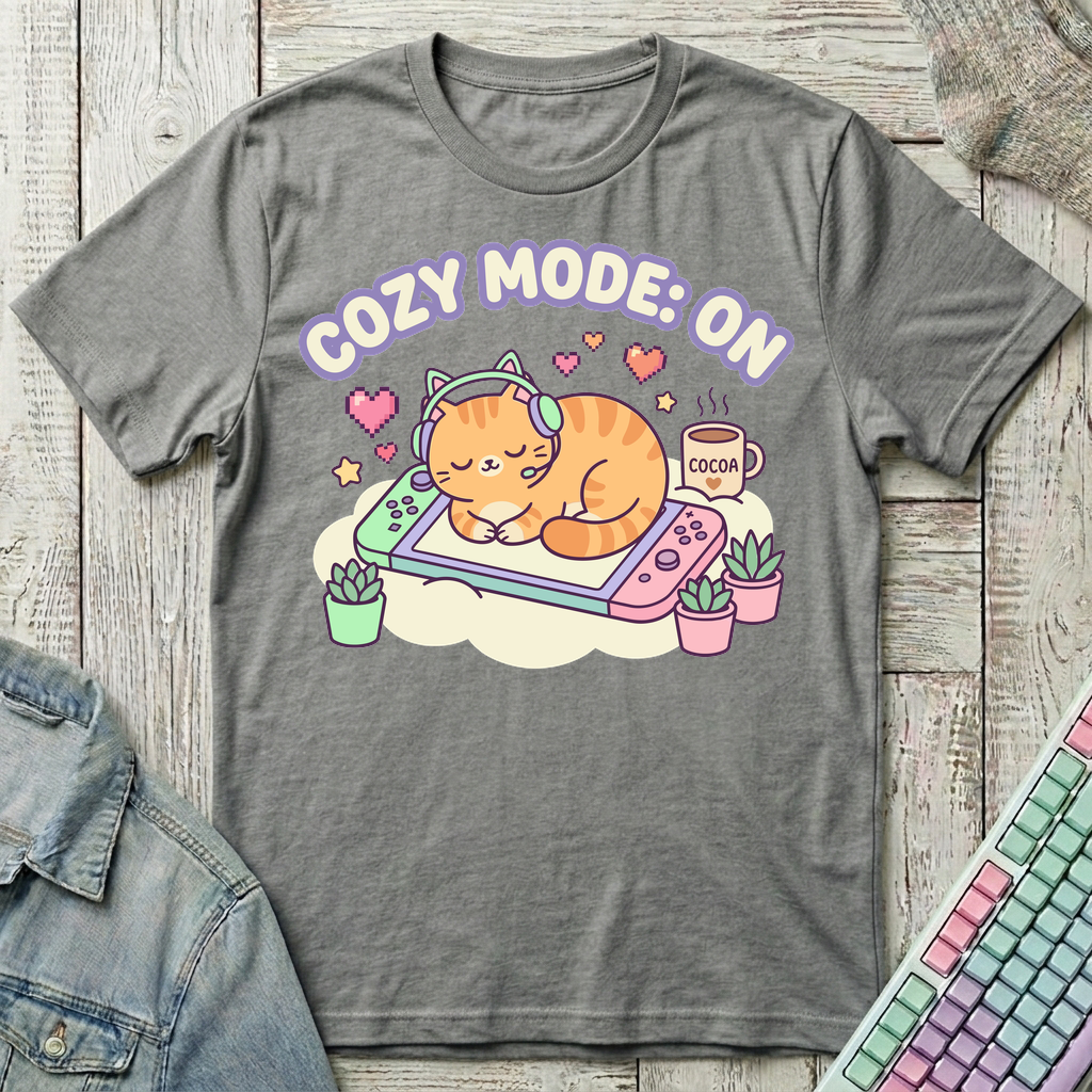 Cozy Mode On T-Shirt - Cozy Mode On_graphite_heather