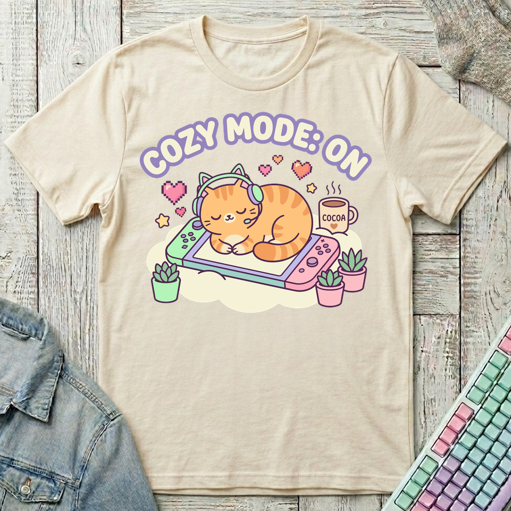 Cozy Mode On T-Shirt - Cozy Mode On_natural