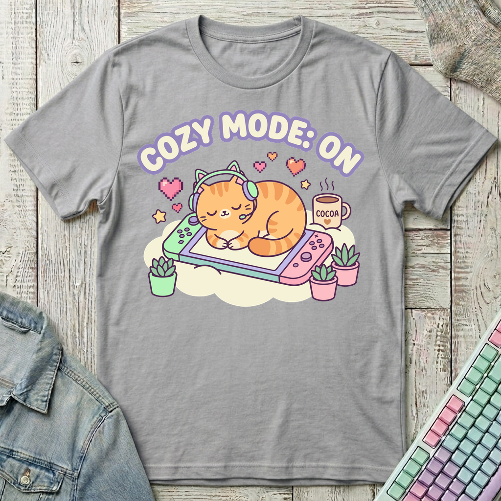 Cozy Mode On T-Shirt - Cozy Mode On_sport_grey