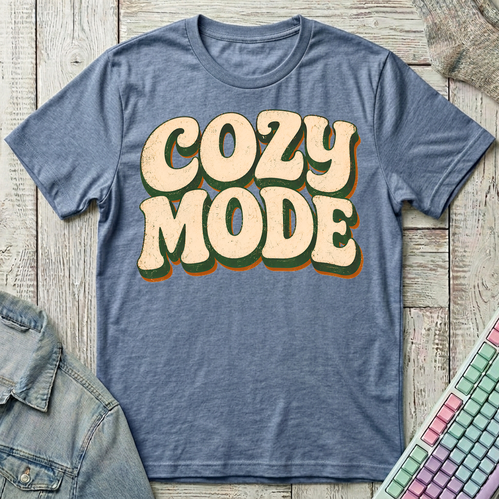Cozy Mode T-Shirt - Cozy Mode_heather_indigo