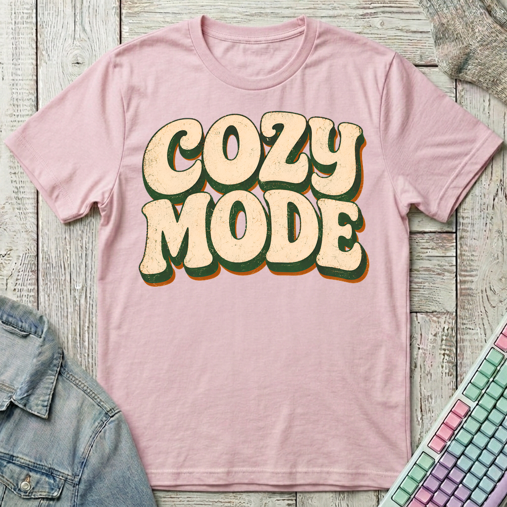 Cozy Mode T-Shirt - Cozy Mode_light_pink
