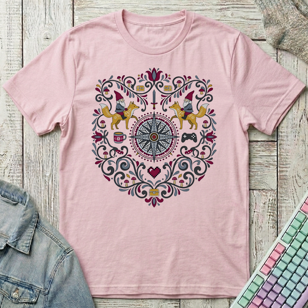 Cozy Quest Folk T-Shirt - Cozy Quest Folk_light_pink