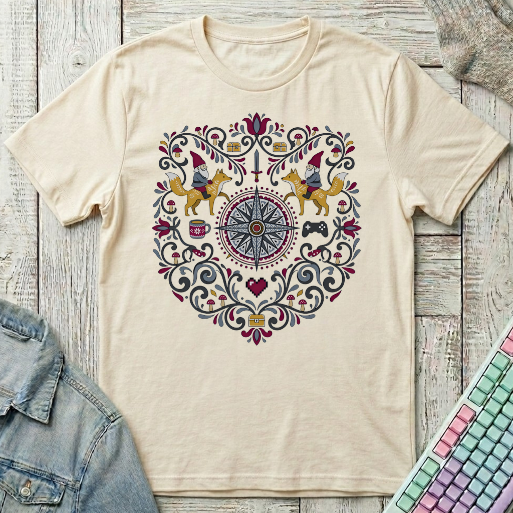 Cozy Quest Folk T-Shirt - Cozy Quest Folk_natural
