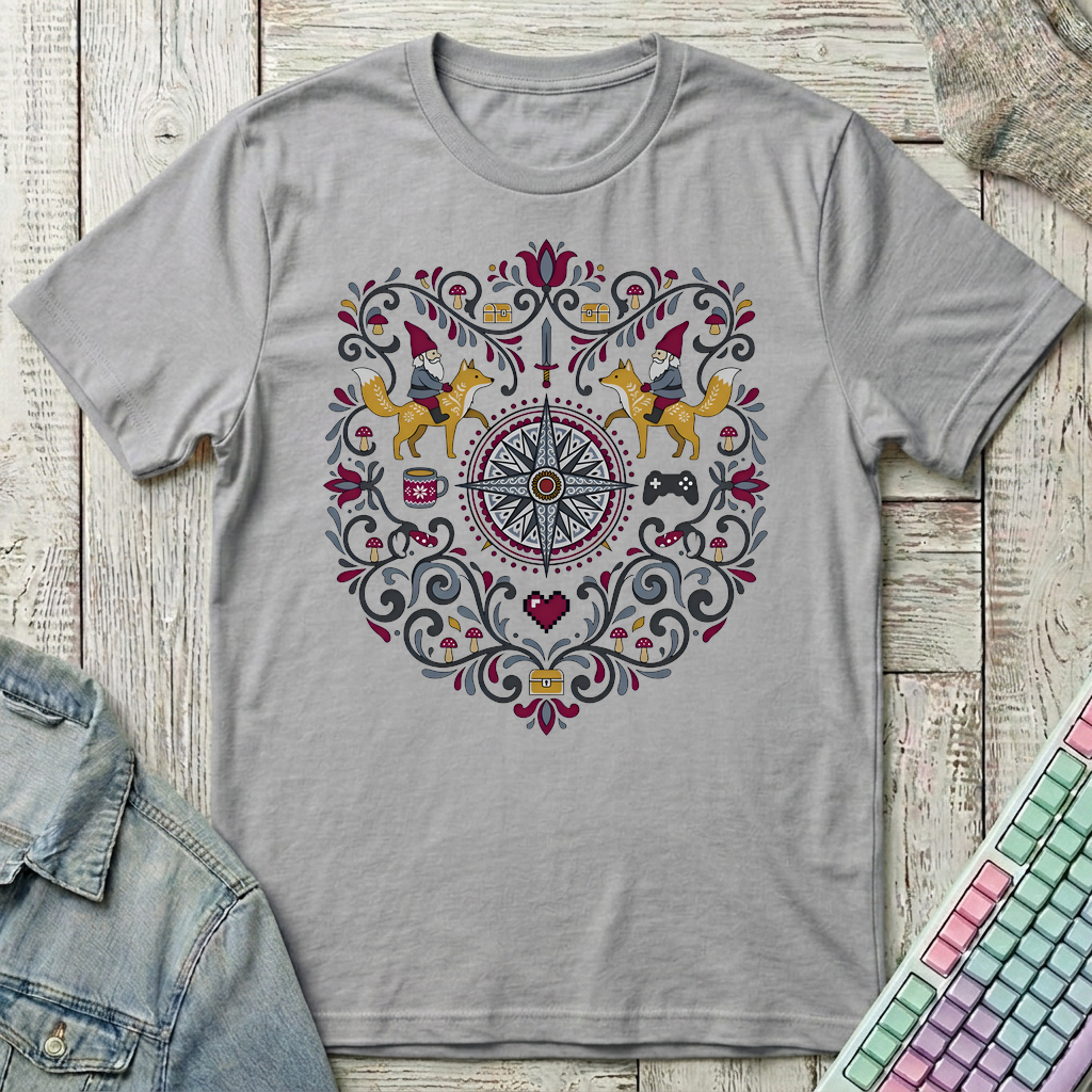 Cozy Quest Folk T-Shirt - Cozy Quest Folk_sport_grey