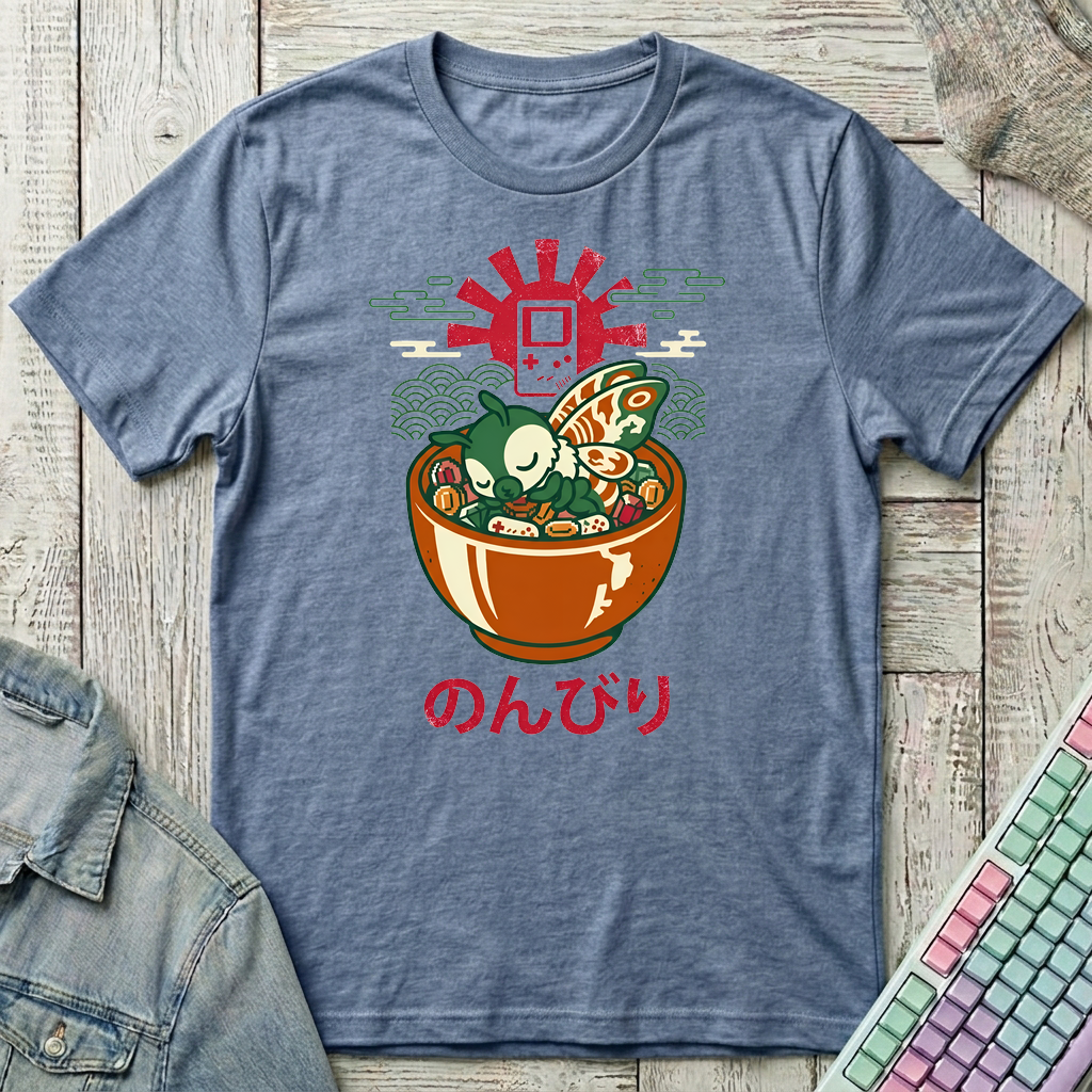 Cozy Quest Ramen T-Shirt - Cozy Quest Ramen_heather_indigo