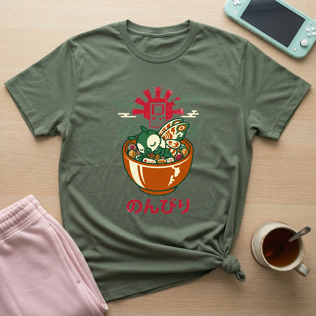 Cozy Quest Ramen T-Shirt - Cozy Quest Ramen_military_green