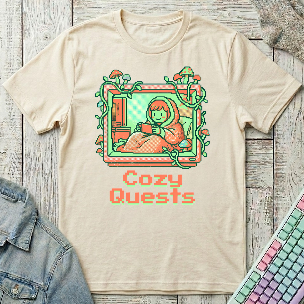 Cozy Quests T-Shirt - Cozy Quests_natural