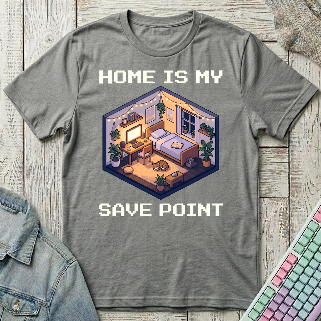 Cozy Save Point T-Shirt - Cozy Save Point_graphite_heather