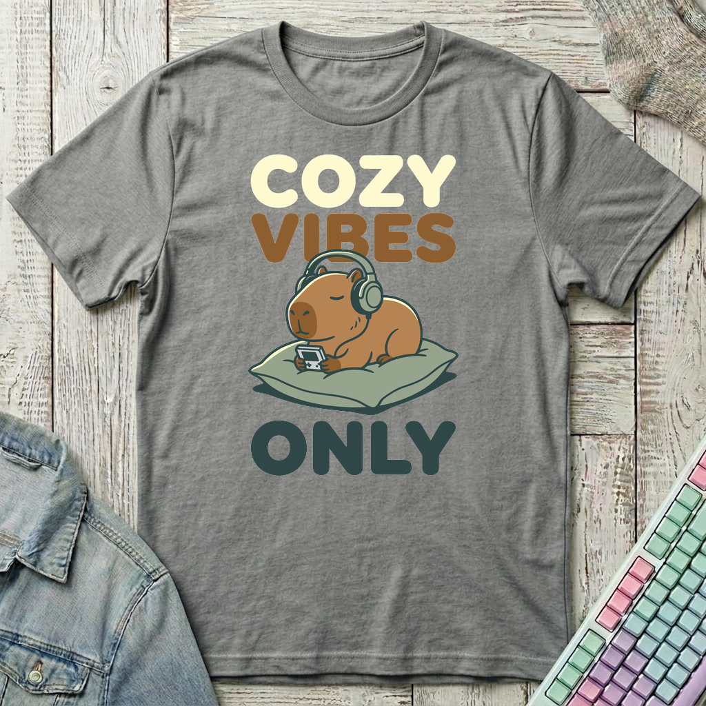 Cozy Vibes Only T-Shirt - Cozy Vibes Only_graphite_heather