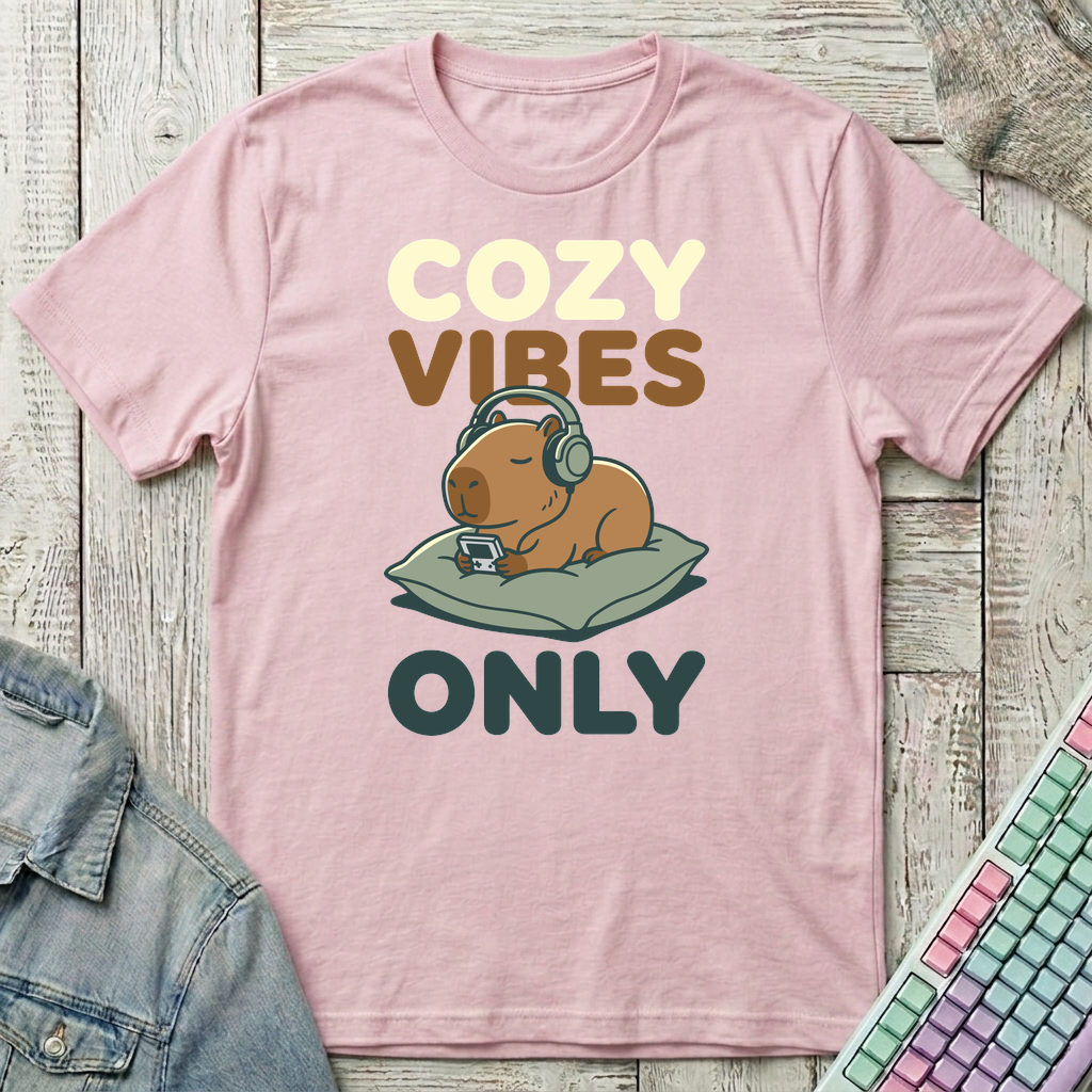 Cozy Vibes Only T-Shirt - Cozy Vibes Only_light_pink
