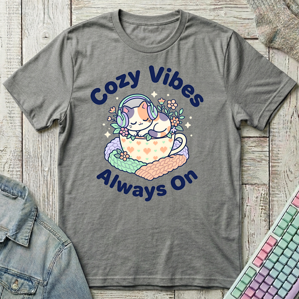 Cozy Vibes T-Shirt - Cozy Vibes_graphite_heather