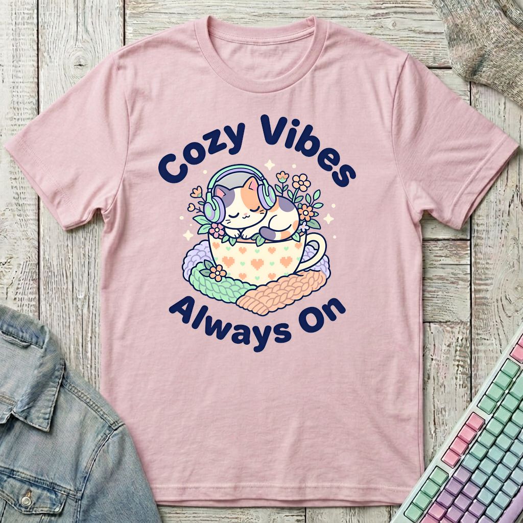Cozy Vibes T-Shirt - Cozy Vibes_light_pink