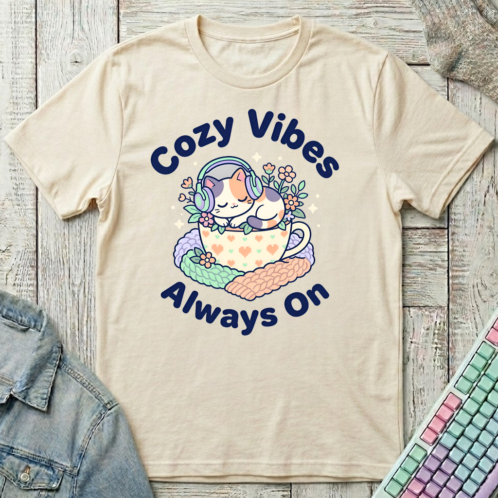 Cozy Vibes T-Shirt - Cozy Vibes_natural