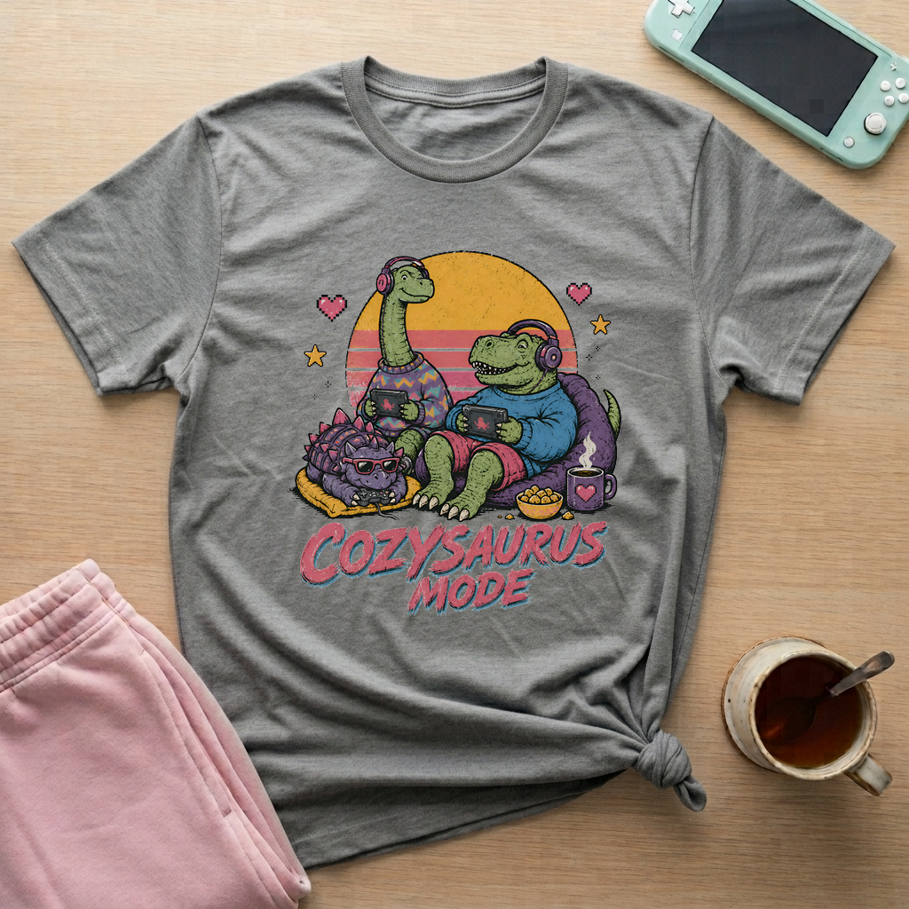 Cozysaurus T-Shirt - Cozysaurus_graphite_heather