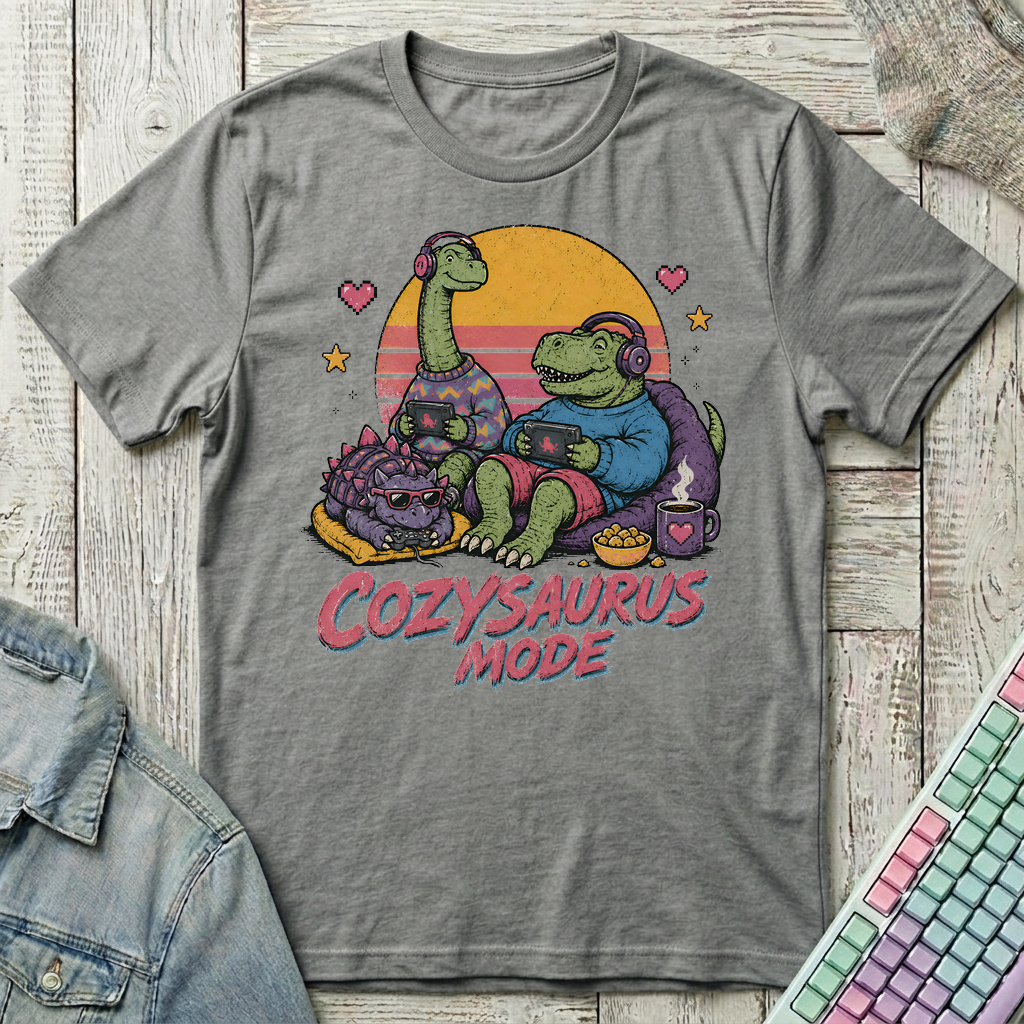 Cozysaurus T-Shirt - Cozysaurus_graphite_heather