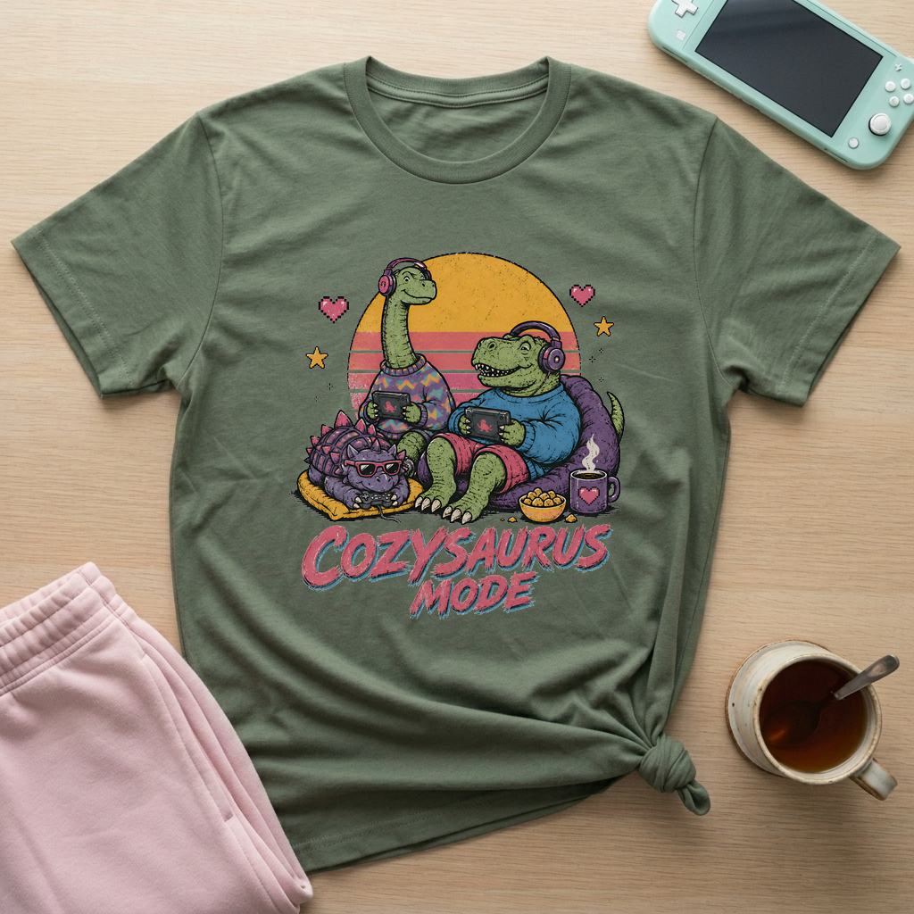 Cozysaurus T-Shirt - Cozysaurus_military_green