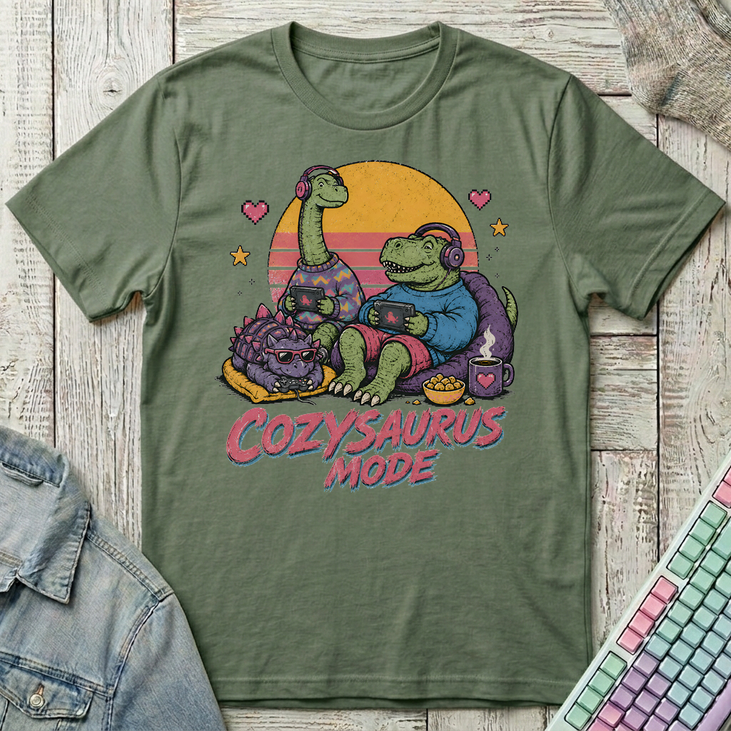 Cozysaurus T-Shirt - Cozysaurus_military_green