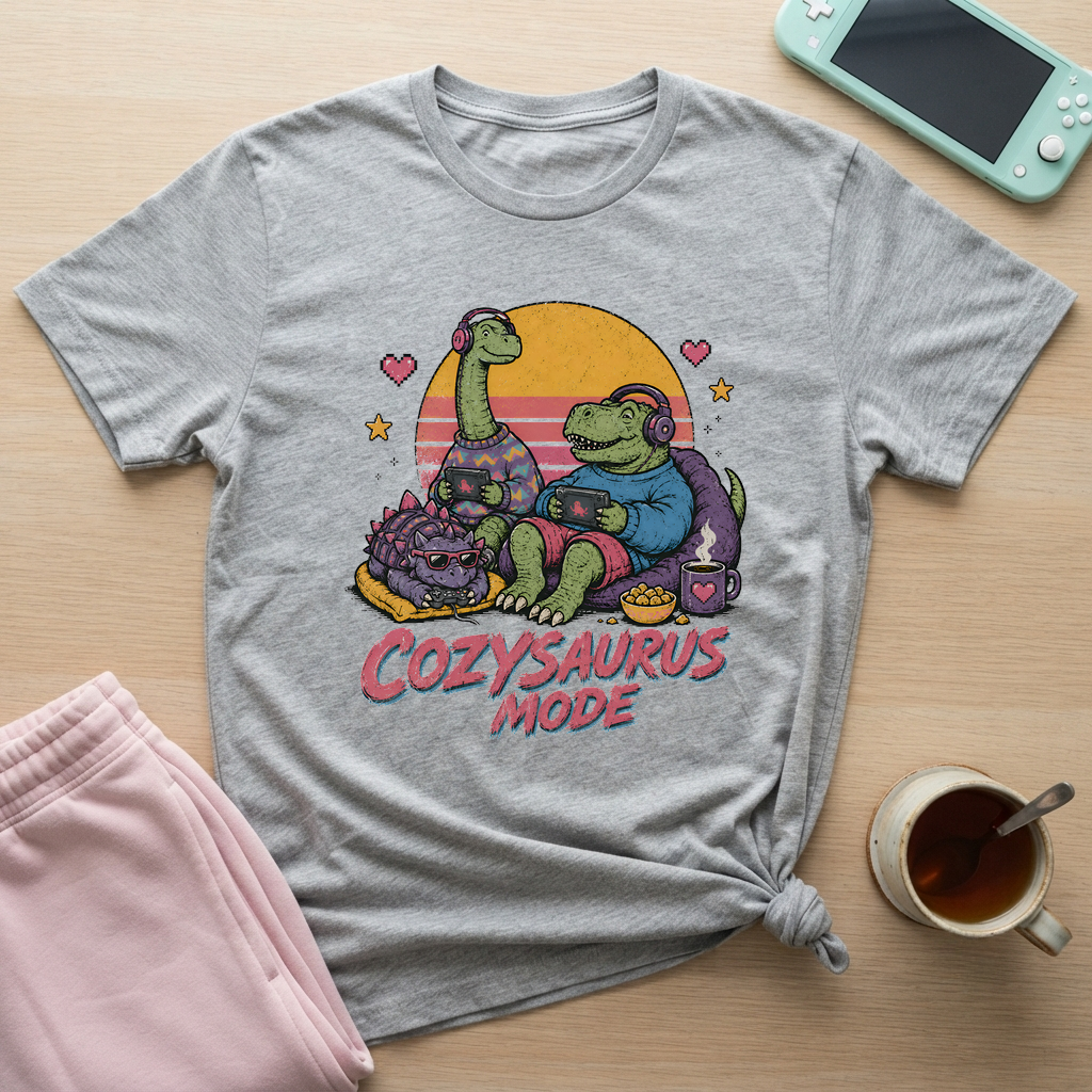 Cozysaurus T-Shirt - Cozysaurus_sport_grey