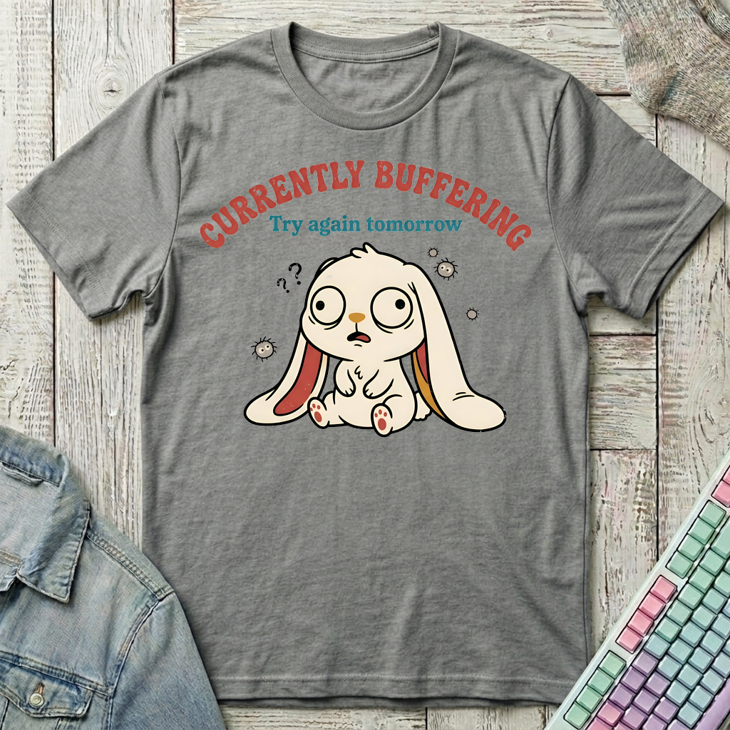 Currently Buffering T-Shirt - Currently Buffering_graphite_heather