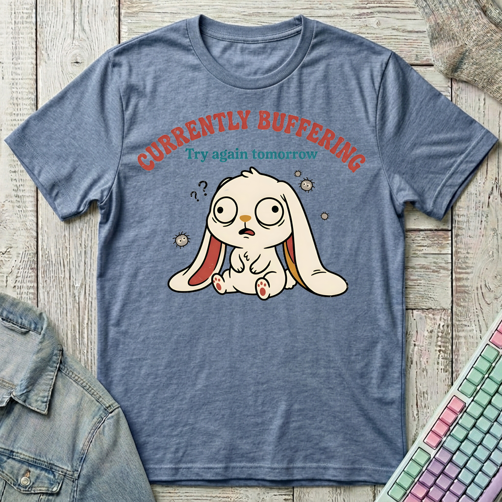 Currently Buffering T-Shirt - Currently Buffering_heather_indigo