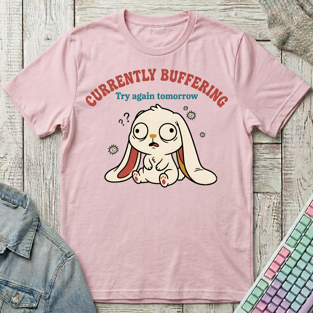 Currently Buffering T-Shirt - Currently Buffering_light_pink