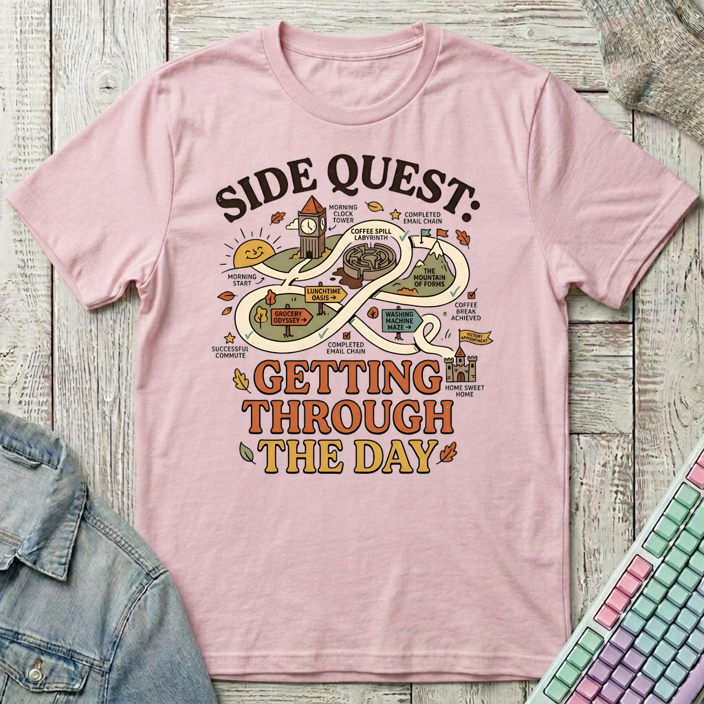 Daily Side Quest T-Shirt - Daily Side Quest_light_pink