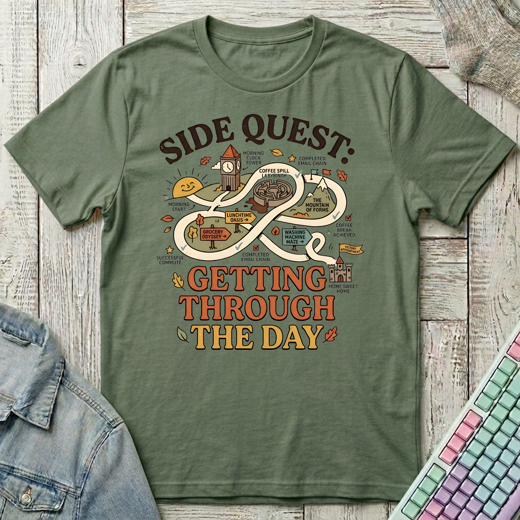 Daily Side Quest T-Shirt - Daily Side Quest_military_green