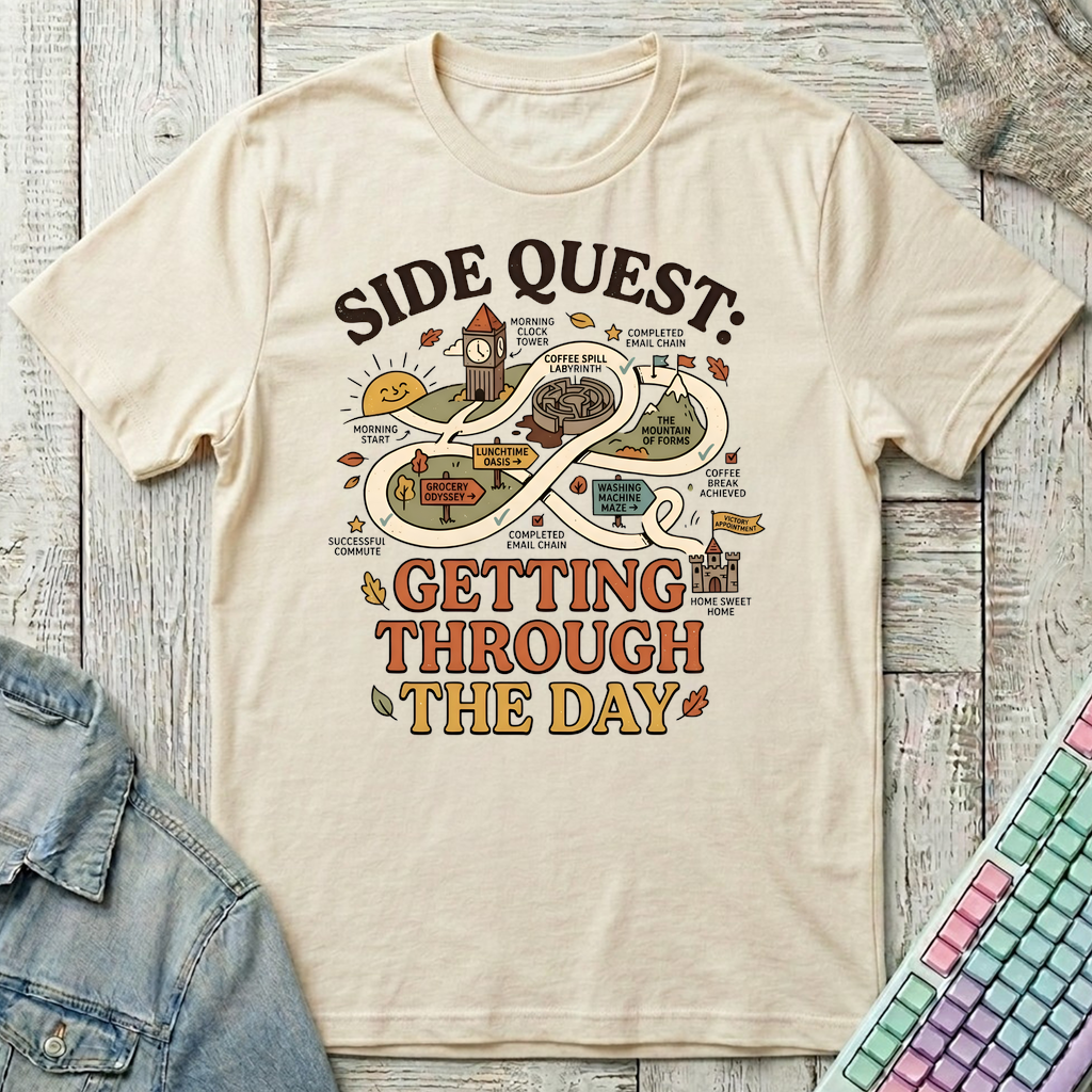 Daily Side Quest T-Shirt - Daily Side Quest_natural