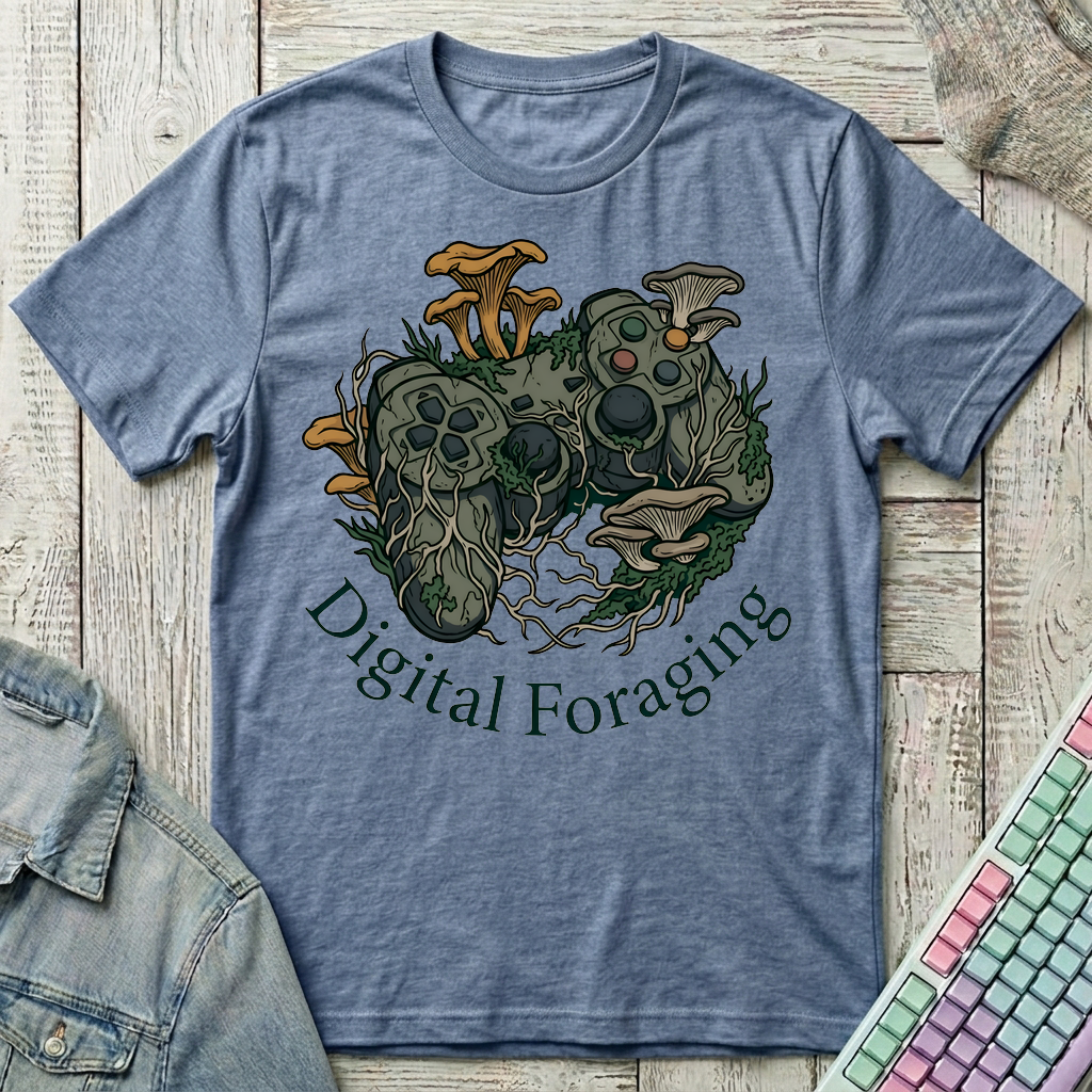 DigitalForaging T-Shirt - DigitalForaging_heather_indigo