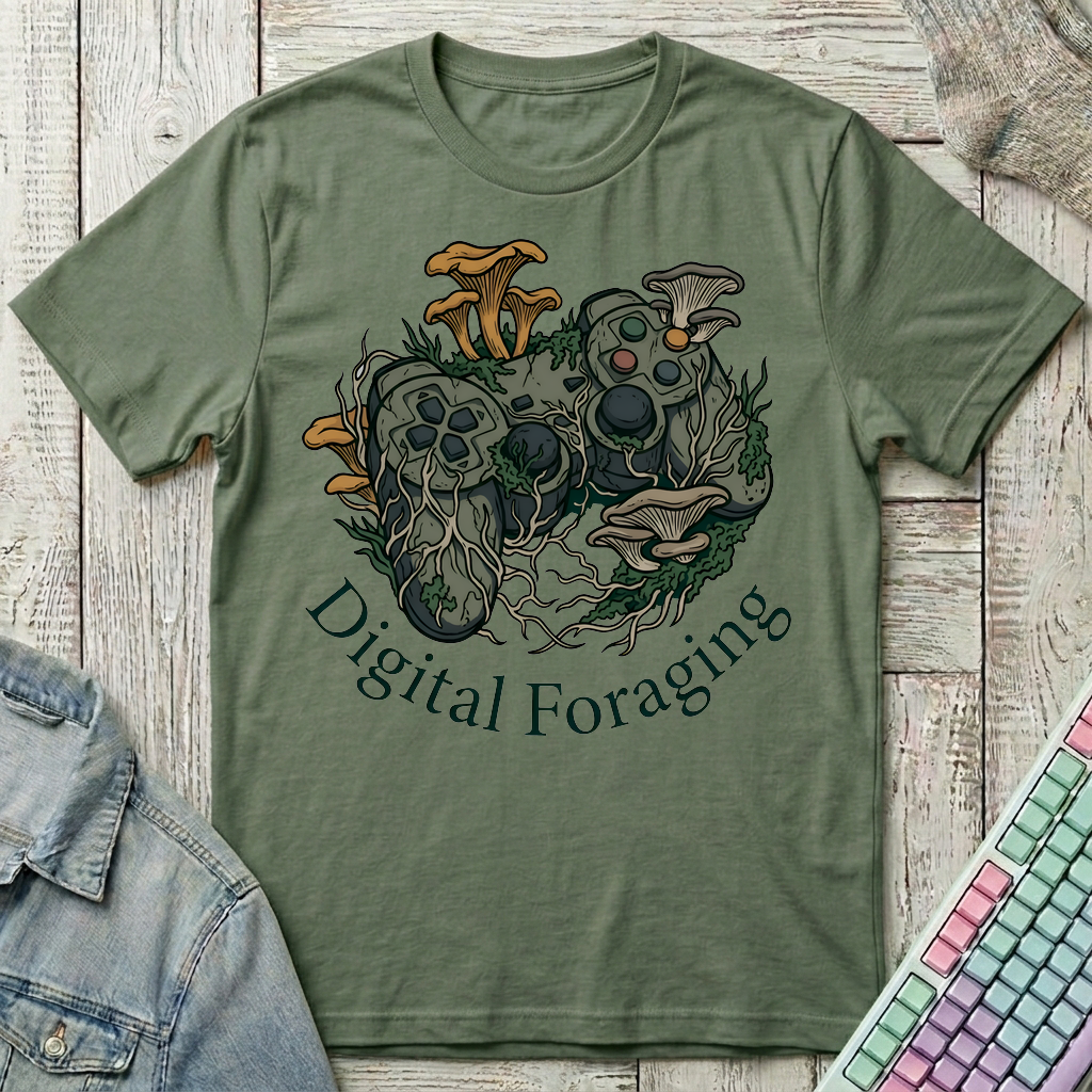 DigitalForaging T-Shirt - DigitalForaging_military_green