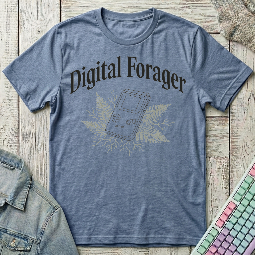 Digital Forager T-Shirt - Digital Forager_heather_indigo