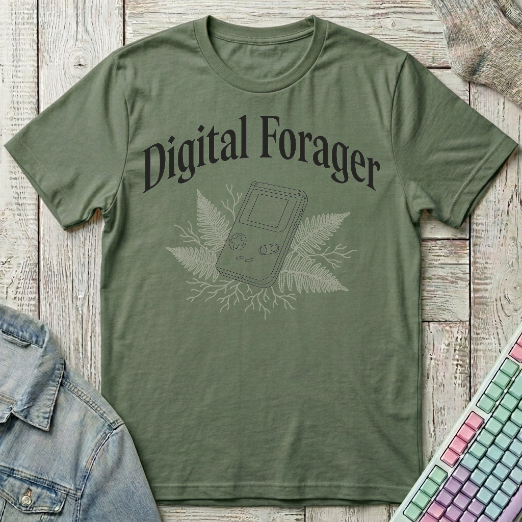 Digital Forager T-Shirt - Digital Forager_military_green