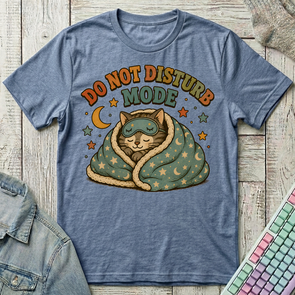 Do Not Disturb Mode T-Shirt - Do Not Disturb Mode_heather_indigo