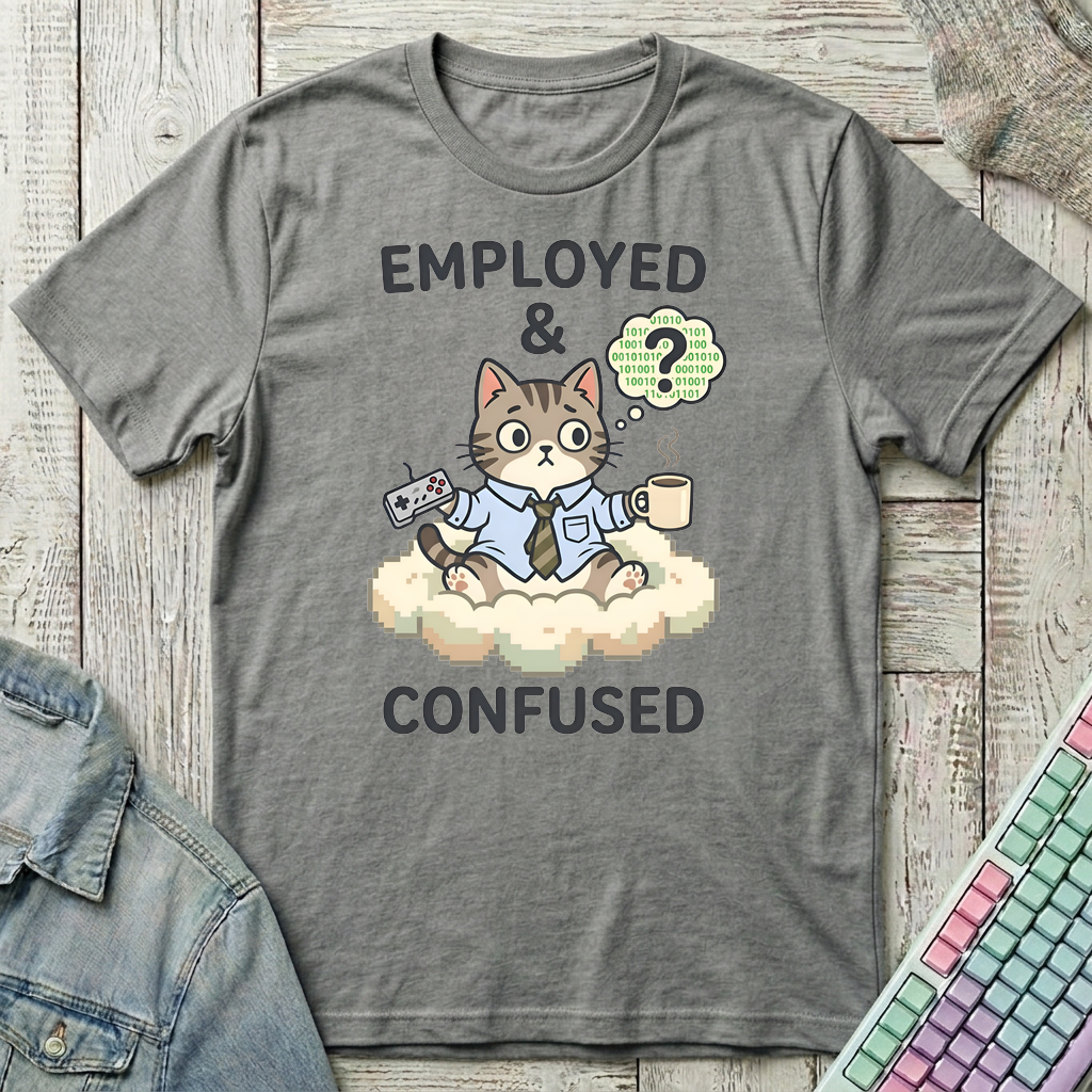 Employed & Confused T-Shirt - Employed & Confused_graphite_heather
