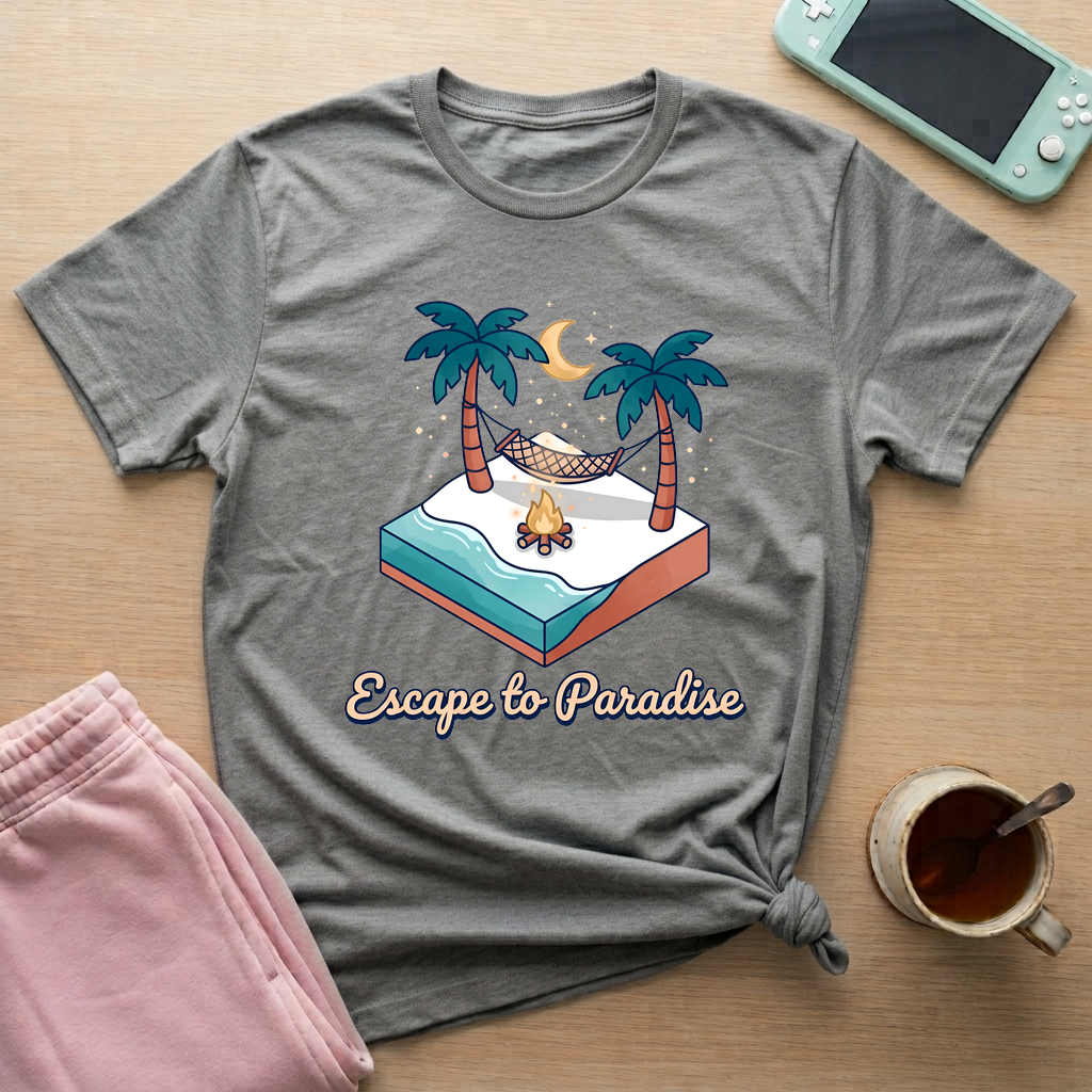 Escape To Paradise T-Shirt - Escape To Paradise_graphite_heather