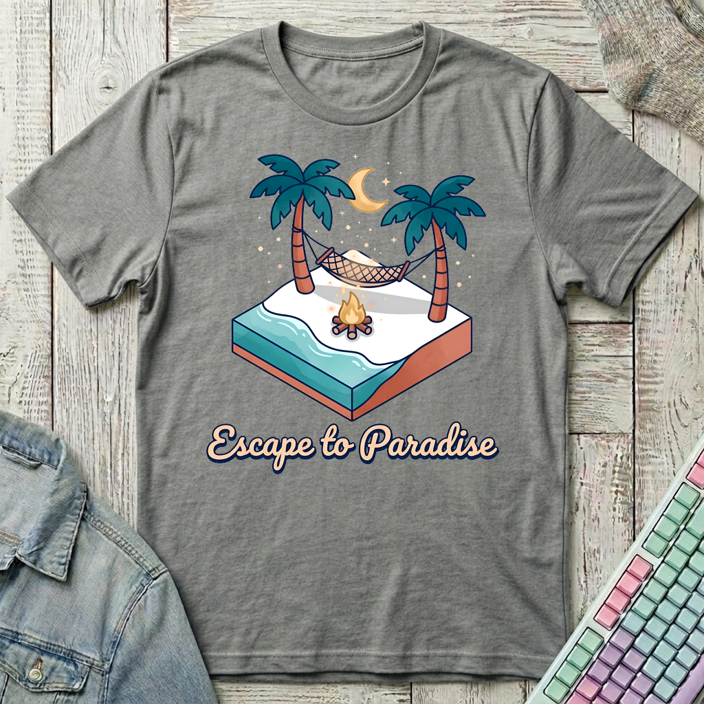 Escape To Paradise T-Shirt - Escape To Paradise_graphite_heather