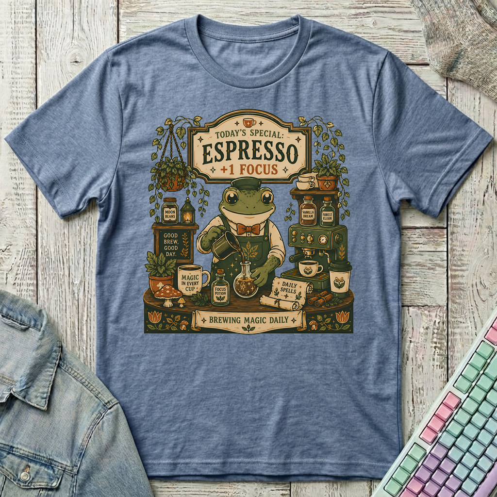 Espresso Magic T-Shirt - Espresso Magic_heather_indigo