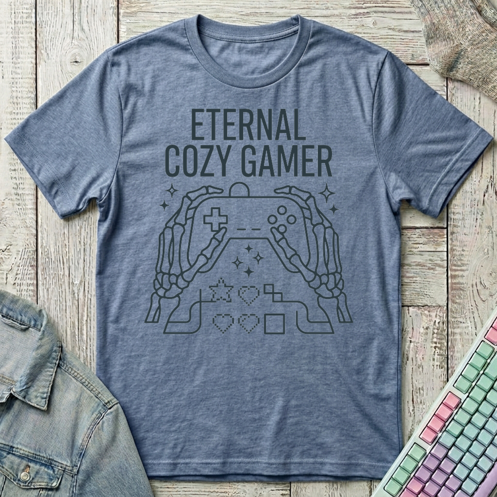 Eternal Cozy Gamer T-Shirt - Eternal Cozy Gamer_heather_indigo