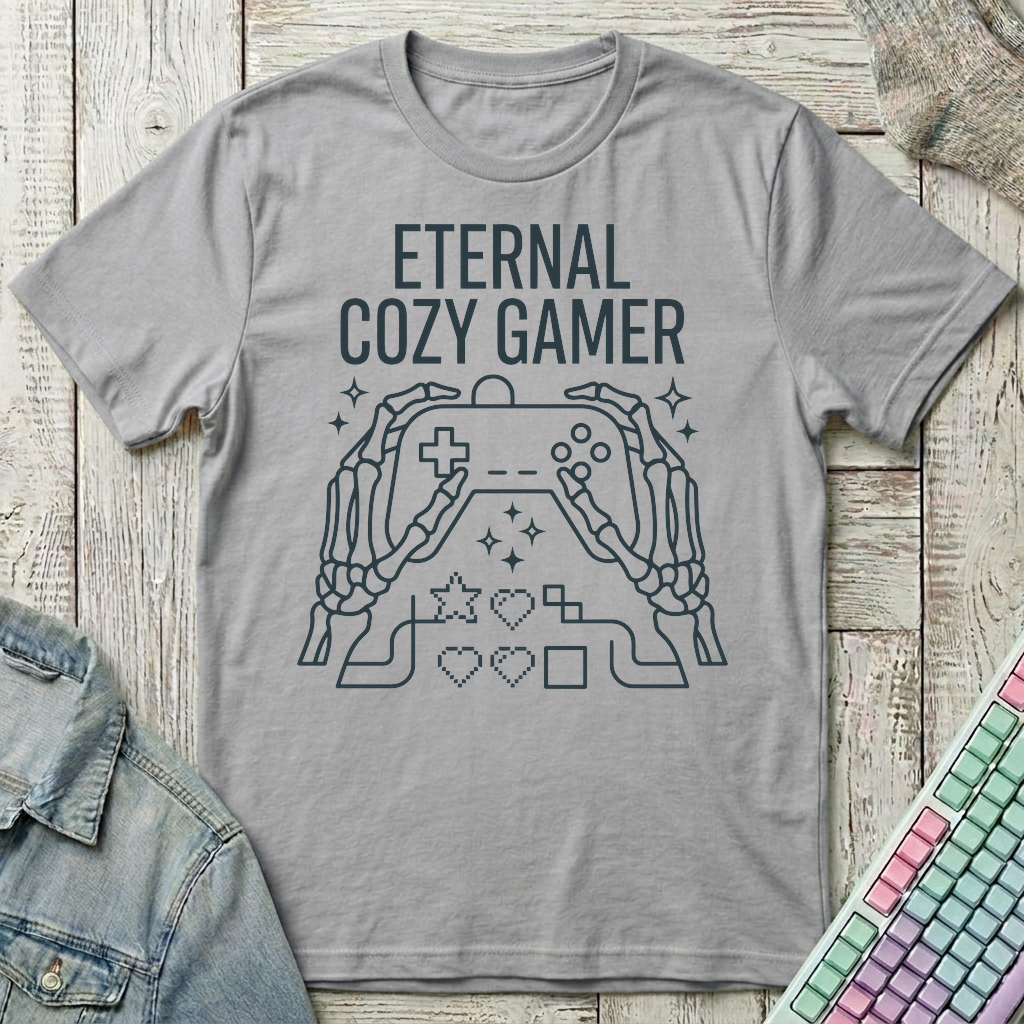 Eternal Cozy Gamer T-Shirt - Eternal Cozy Gamer_sport_grey