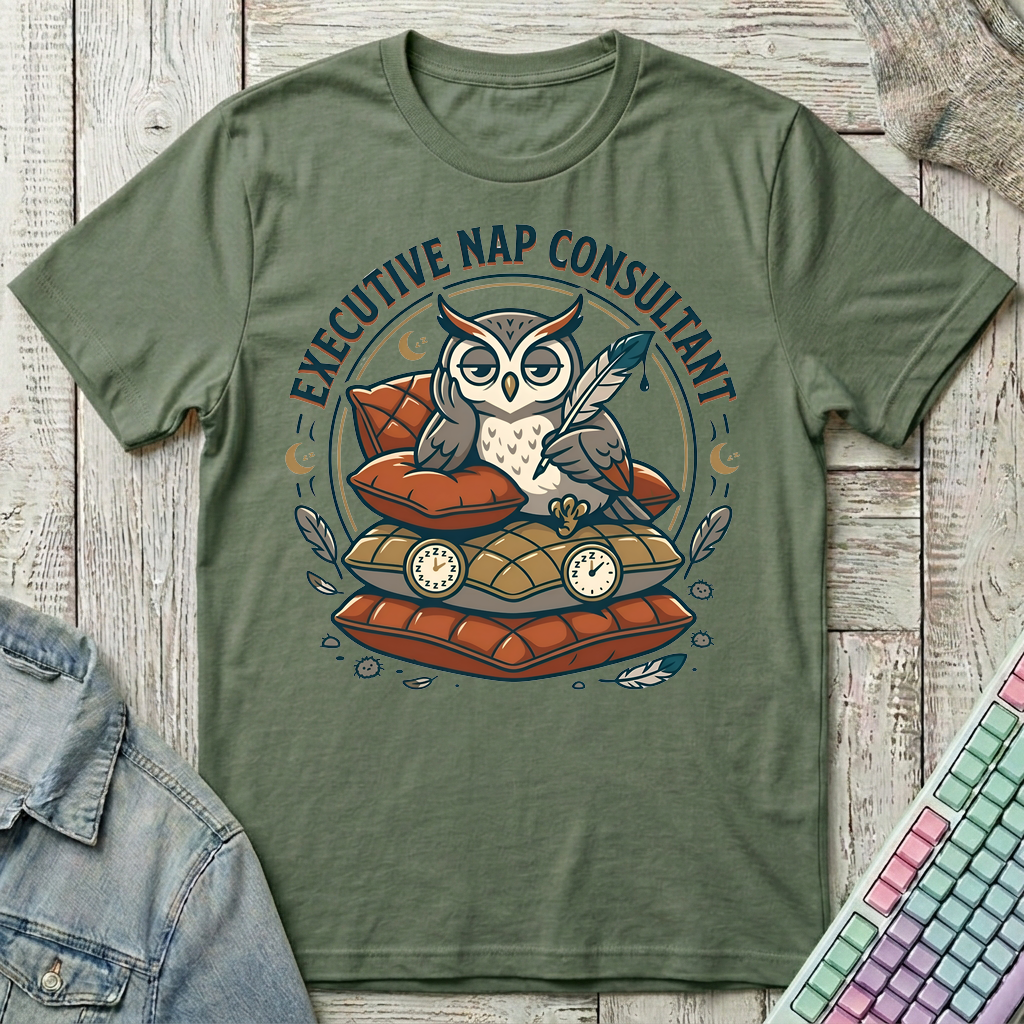 Executive Nap Consultant T-Shirt - Executive Nap Consultant_military_green