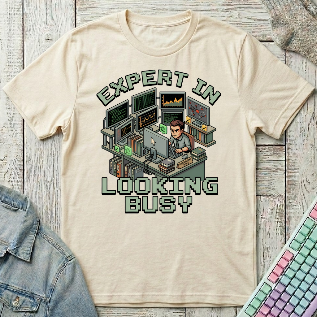 Expert In Looking Busy T-Shirt - Expert In Looking Busy_natural