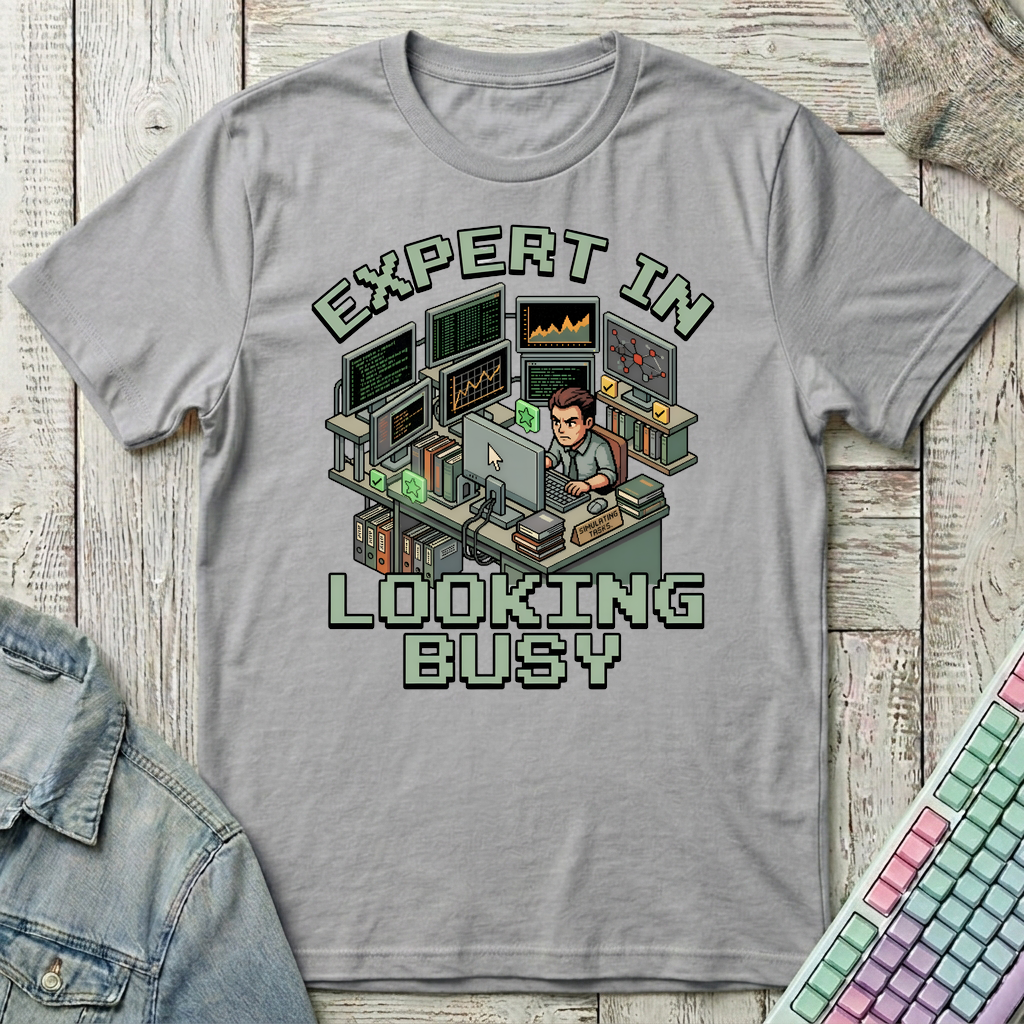 Expert In Looking Busy T-Shirt - Expert In Looking Busy_sport_grey
